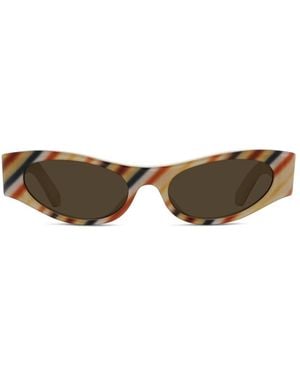 Loewe Signature Rechteckige Sonnenbrille - Braun