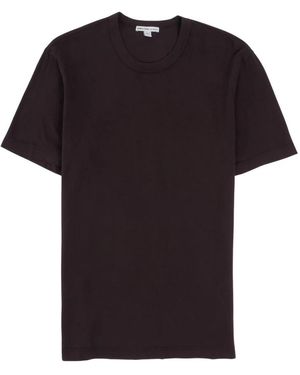 James Perse Kurzarm-T-Shirt Mit Rundhalsausschnitt - Schwarz