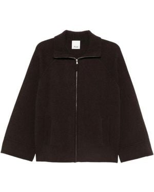Allude Reißverschluss-Strickjacke Mit Stehkragen - Schwarz