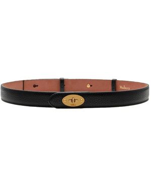 Mulberry Darley dünner gürtel, schwarz - Braun