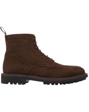 SCAROSSO Lace-Up Boots - Marrón