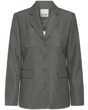 Ichi Jassen ,Grijs ,Leer Blazers