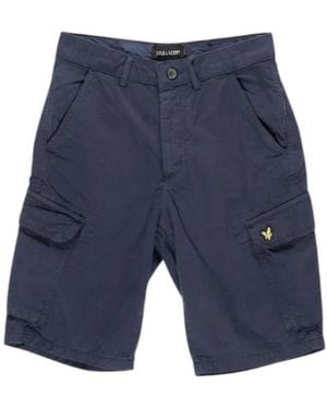 Lyle & Scott Bermuda Cargo Shorts - Blau