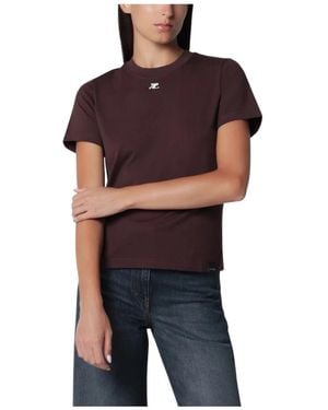 Courreges T-Shirt Ac - Zwart