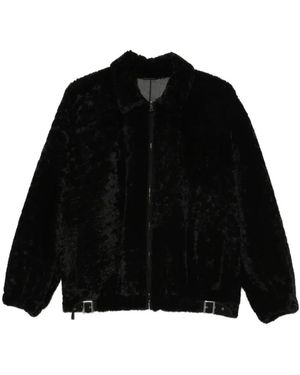 Simonetta Ravizza Jassen ,Zwart ,Fur Jacket
