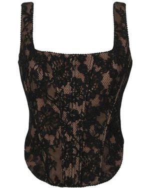 Self-Portrait Sleeveless Tops - Noir