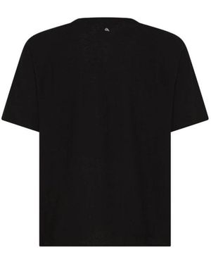 CYCLE Tops ,Zwart ,Ted Cut T-Shirt Met Ronde Hals