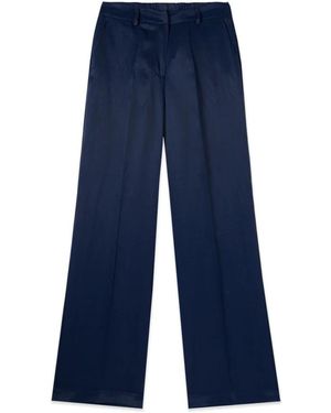 Oltre Broeken ,Blauw ,Linnen Wijde Linnenmix Broek