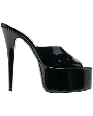 Paris Texas Heeled Mules - Nero