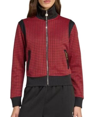 adidas Fitness ,Rood ,Katoen Houndstooth Track Jacket