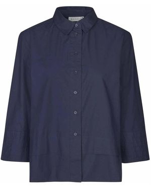 Masai Overhemden ,Blauw ,3/4 Mouw Shirt