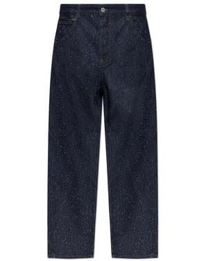 Jacquemus Jeans ,Blauw ,Denim Jeans Met Vintage-Effect