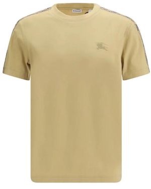 Burberry Tops ,Katoen T-Shirt Met Check Details - Geel