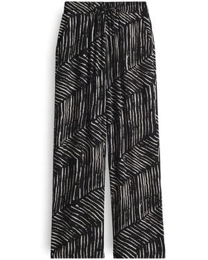 Opus Palmblätter All-Over-Print Hose - Grau