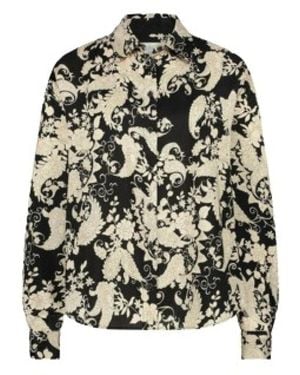 Jane Lushka Print Bluse - Schwarz