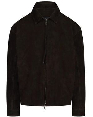 Giorgio Brato Suede Shirt-Collar Jacket - Zwart