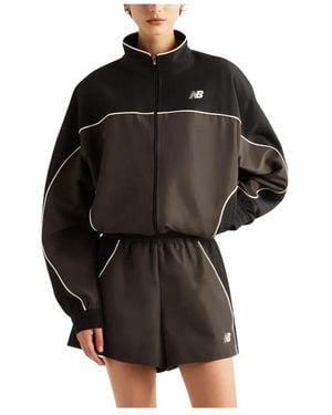 New Balance Fitness ,Zwart ,Polyester Trackside Woven Jacket
