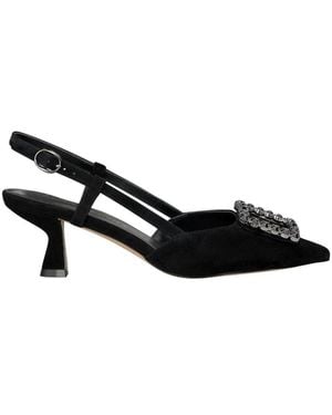 Alma En Pena. Quadratische broschen-high-heels - Schwarz