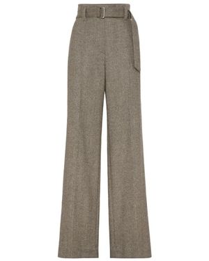 Brunello Cucinelli Wide Trousers - Gris