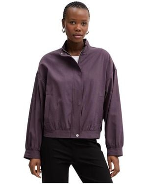 Twinset Jassen ,Paars ,Katoen Zip-Up Jacket