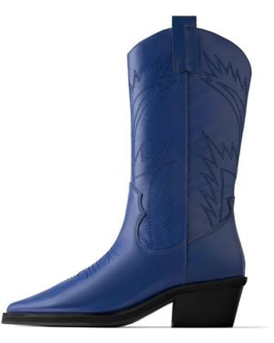 L37 Holly Leaves Cowboy Boot - Blau
