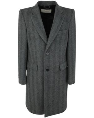 Dries Van Noten Enkelrij Jas - Grijs