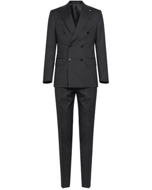 D4.0 Double Breasted Suits - Black