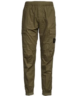 Stone Island Slim-Fit Trousers - Green