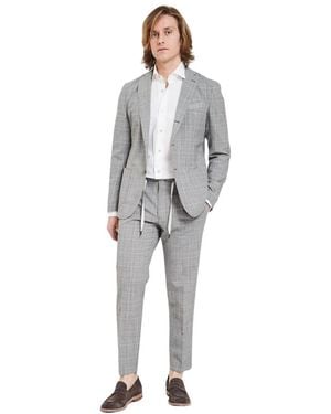 Santaniello Single Breasted Suits - Grey