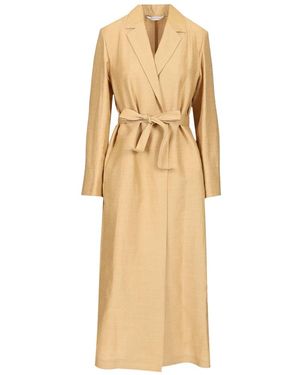 Max Mara Belted Coats - Natural