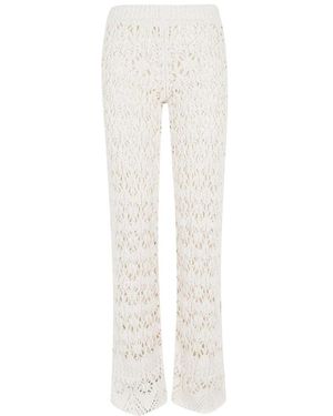Alanui Broeken ,Wit ,Katoen Lagoon Romance Pants