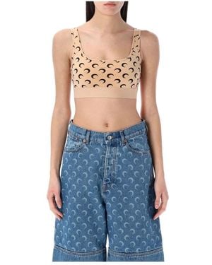 Marine Serre Sport Bras - Blu