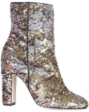 Paris Texas Schoenen ,Veelkleurig ,Pailletten Px 185Pt Western Pointed Toe Mid-Calf Boots - Bruin