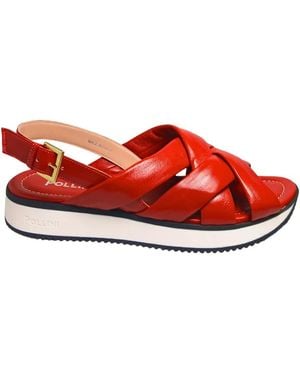 Pollini Flat Sandals - Rosso