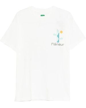 flâneur Tops ,Wit ,Katoen Festival Map T-Shirt