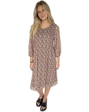 2-Biz Midi Dresses - Brown