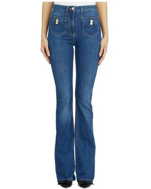 Elisabetta Franchi Boot-Cut Jeans - Blu