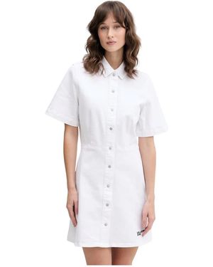 KARL LAGERFELD Utility Denim Shirt Dress - Wit