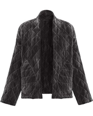 Marella Emmeccesso Quilted Velvet Jacket - Schwarz