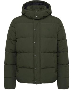 Superdry Jassen ,Groen ,Polyester Premium Hood Puffer Jkt