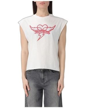 Zadig & Voltaire Ärmelloses T-Shirt Mit Print - Weiß