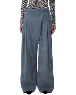 Ganni Wide Trousers - Azul