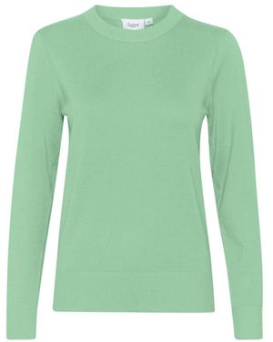 Saint Tropez Round-Neck Knitwear - Verde