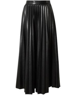 HUGO Rokken ,Zwart ,Polyester Gestanste Trapeze Rok Met Plooien
