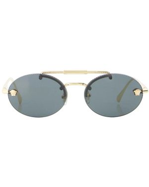 Versace Accessoires ,Geel ,Medusa Light Zonnebril - Blauw