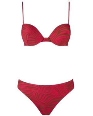 MATINEÉ Fuchsia Meer Kleidung Bikini Set - Rot