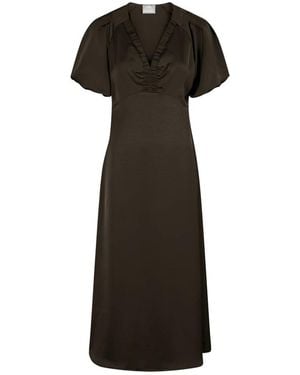 Neo Noir Midi Dresses - Zwart