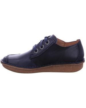 Clarks Leder Schnürschuhe - Blau