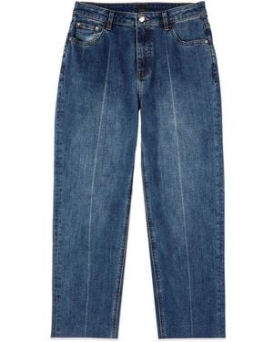 Oltre Jeans ,Blauw ,Katoen Cropped Boyfit Jeans