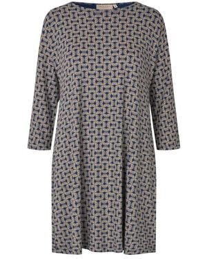 Masai Kleedjes ,Blauw ,Katoen Nyvara Jurk - Grijs